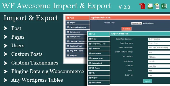 WordPress Awesome Import &amp; Export Plugin v4.1.1