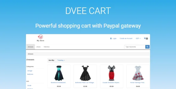 Dvee Cart - E-commerce with Paypal