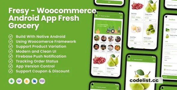 Fresy v2.0 - Woocommerce Android App Fresh Grocery