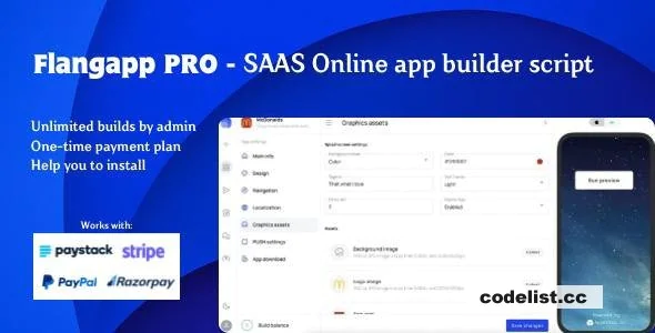 Flangapp PRO v2.9.4 - SAAS Online app builder from website