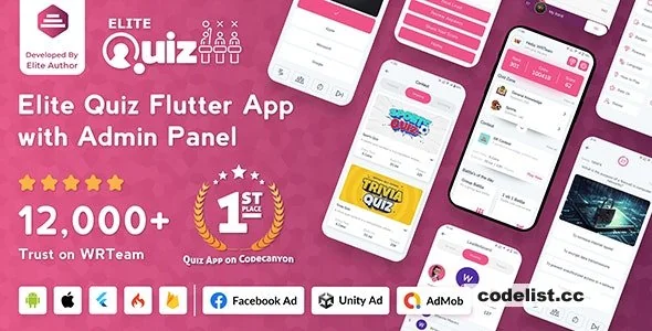 Elite Quiz v2.3.6 - Trivia Quiz - Quiz Game - Flutter Full App + Admin Panel - nulled