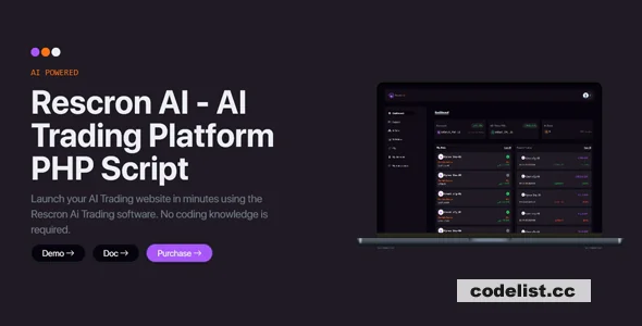 Rescron AI v5.1.0 - AI Trading Platform PHP Script - nulled