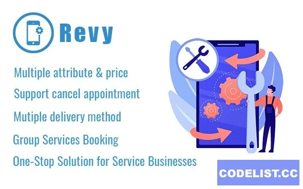 Revy v2.5 - WordPress booking system for repair service industries