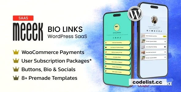 Meeek v3.5 - Bio Links SaaS (WordPress)