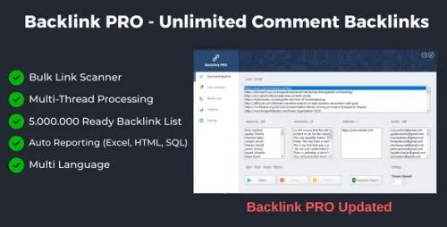 Backlink PRO - Unlimited Comment Backlinks