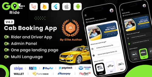 More information about "GORIDE | InDriver Clone | Flutter Complete Taxi Booking Solution with Bidding Option"