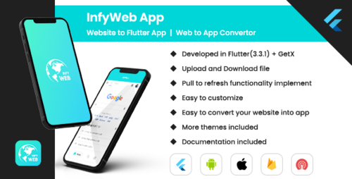 More information about "Web to App v1.0 - Convert Website to Flutter App | Web View App | Web to App Convertor (Android, iOS)"
