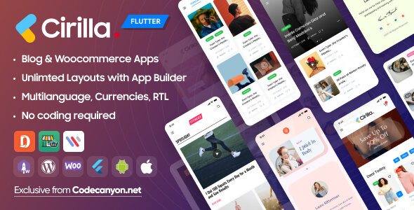 Cirilla v4.2.5 - Multipurpose Flutter App For Wordpress & Woocommerce