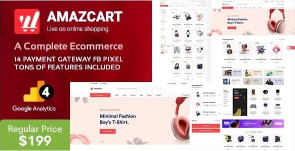 AmazCart - Laravel Ecommerce System CMS NULLED