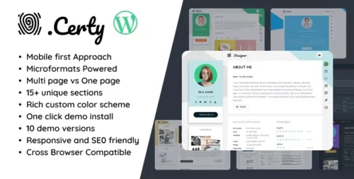 More information about "Certy - Creative Resume, CV & vCard"
