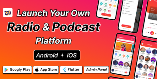 More information about "DTRadio v1.6 - Online Radio, Podcasts & Live Events Flutter App (iOS - Android) with admin panel - nulled"