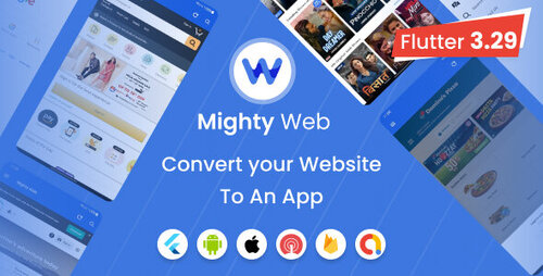 More information about "MightyWeb Webview v26.0 - Web to App Convertor (Flutter + Admin Panel)"