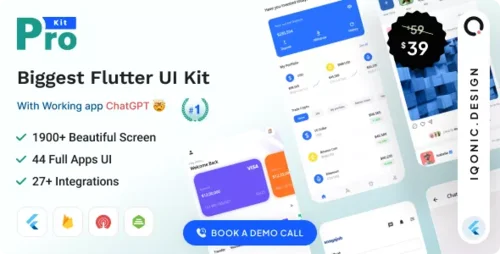 More information about "Prokit Flutter - Flutter UI Kit with Chat GPT App"