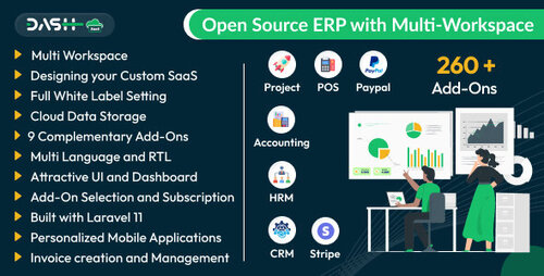 More information about "WorkDo Dash SaaS - Open Source ERP with Multi-Workspace by WorkDo"
